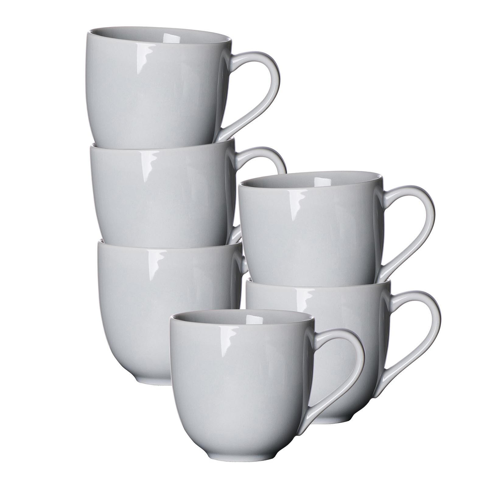 HENKELBECHER Porto grau 440 ml 6er Set - Grau, Keramik (0.44L) - Ritzenhoff Breker