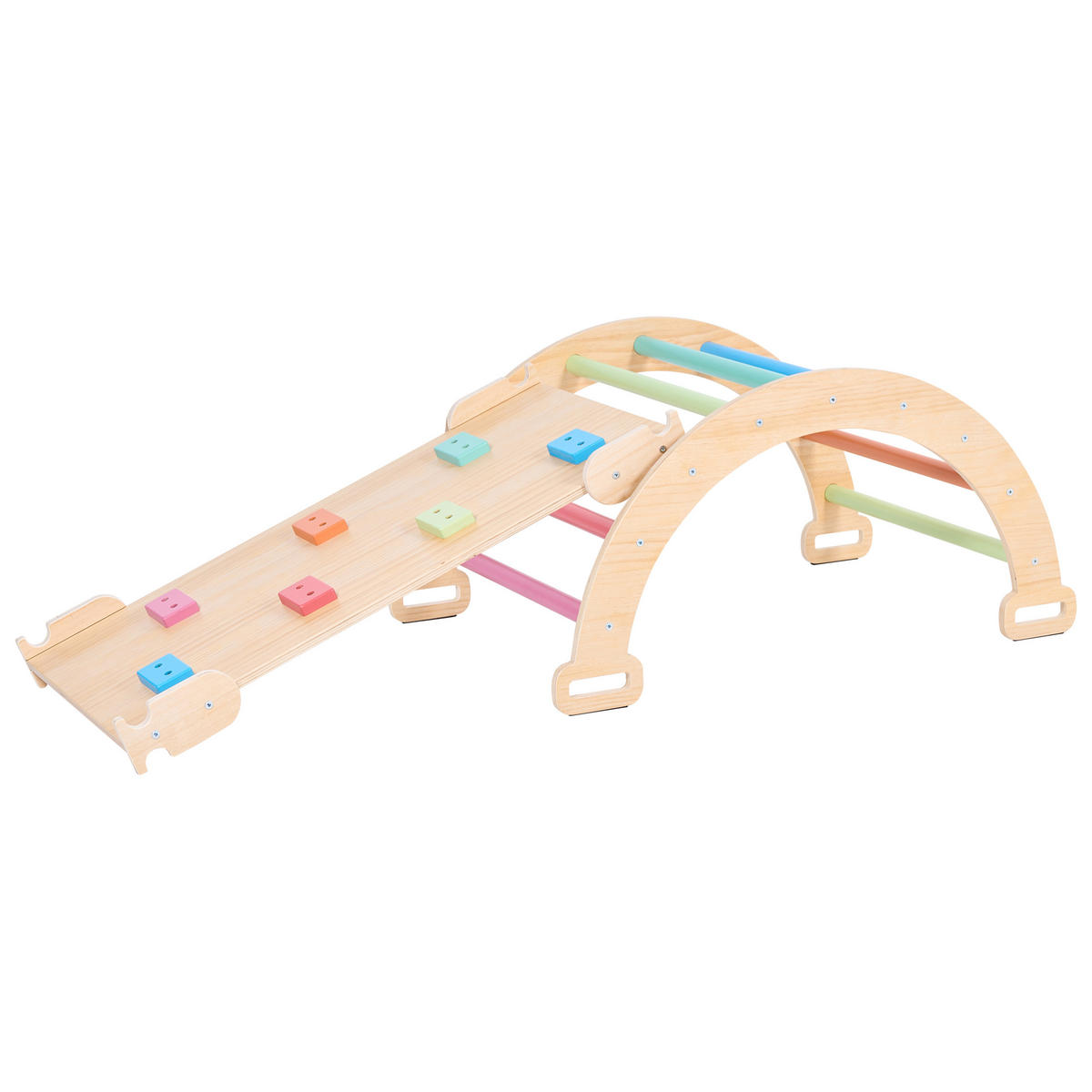 ARC DE CĂȚĂRAT multifuncțional lemn de pin maro deschis Moama - maro deschis, lemn (52/40/86cm) - Beliani