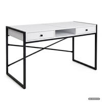 SCHREIBTISCH ELOSNIS 123 cm Weiß - Schwarz/Weiß, Holzwerkstoff (123/48/80.5cm) - Akord