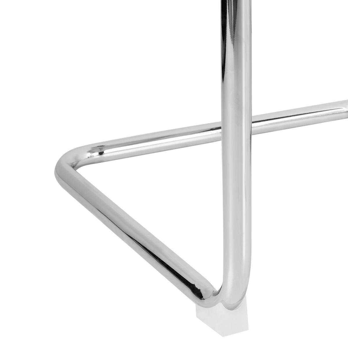 ESSZIMMERSTUHL 2er-Set Cremeweiß Marshall - Silberfarben/Weiß, Kunststoff (48/81/48cm) - Beliani