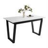 ESSTISCH ARTON II ausziehbarer Tisch 140-195 cm für 6-8 Personen - Schwarz/Weiß, Holzwerkstoff/Metall (140/80/77cm) - Lookway