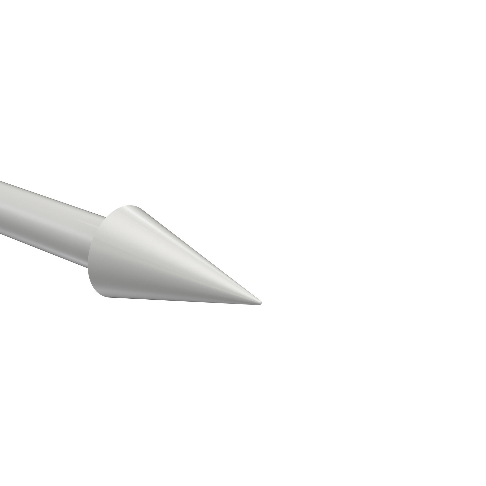 ENDSTÜCKE FÜR GARDINENSTANGEN 20 mm Ø, Savio Weiß, Packung 2 Stück - Weiß, Metall (6/3.4/3.4cm) - INTERDECO