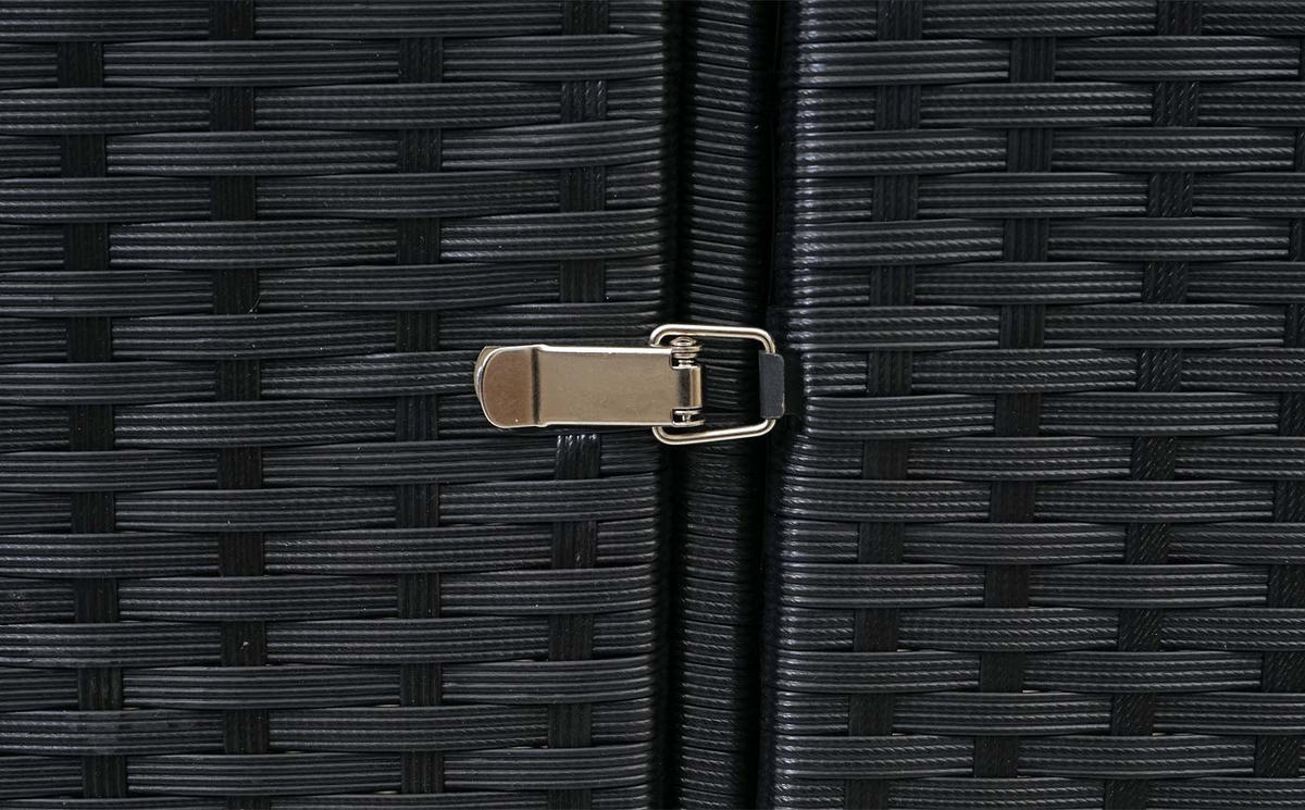 MÜLLTONNENVERKLEIDUNG 2er 176x130x131cm Schwarz - Schwarz, Metall (130/176/131cm) - PROREGAL