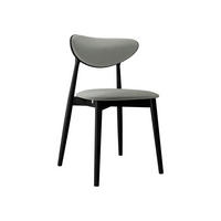 WOHNZIMMER STUHL KT65/C, Holzfarbe: Schwarz - Schwarz/Grau, Holz/Textil (48/80/49cm) - MIRJAN24