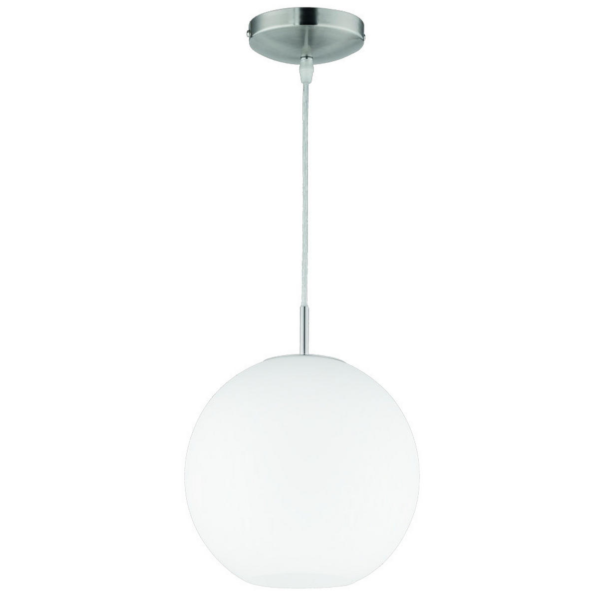 LED HÄNGELEUCHTE MOON Metall Weiß - Weiß, Glas (25/25/150cm)