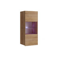 VITRINESCHRANK Bird Goldene Eiche, Hängeschrank - Eichefarben, Holzwerkstoff (45/117/32cm) - Bettso