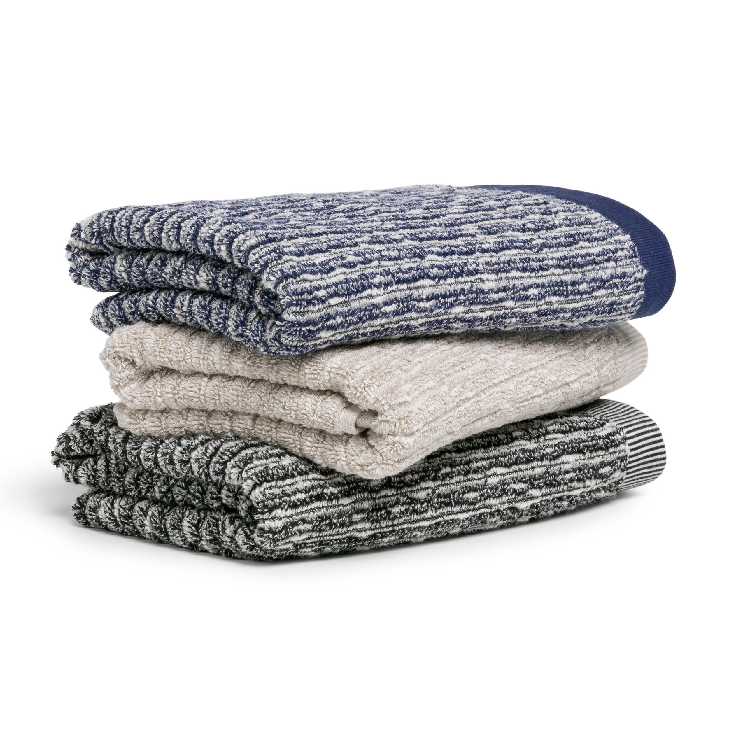HANDTUCH BROOKLYN - Schwarz/Naturfarben, Textil (50/100cm) - MÖVE