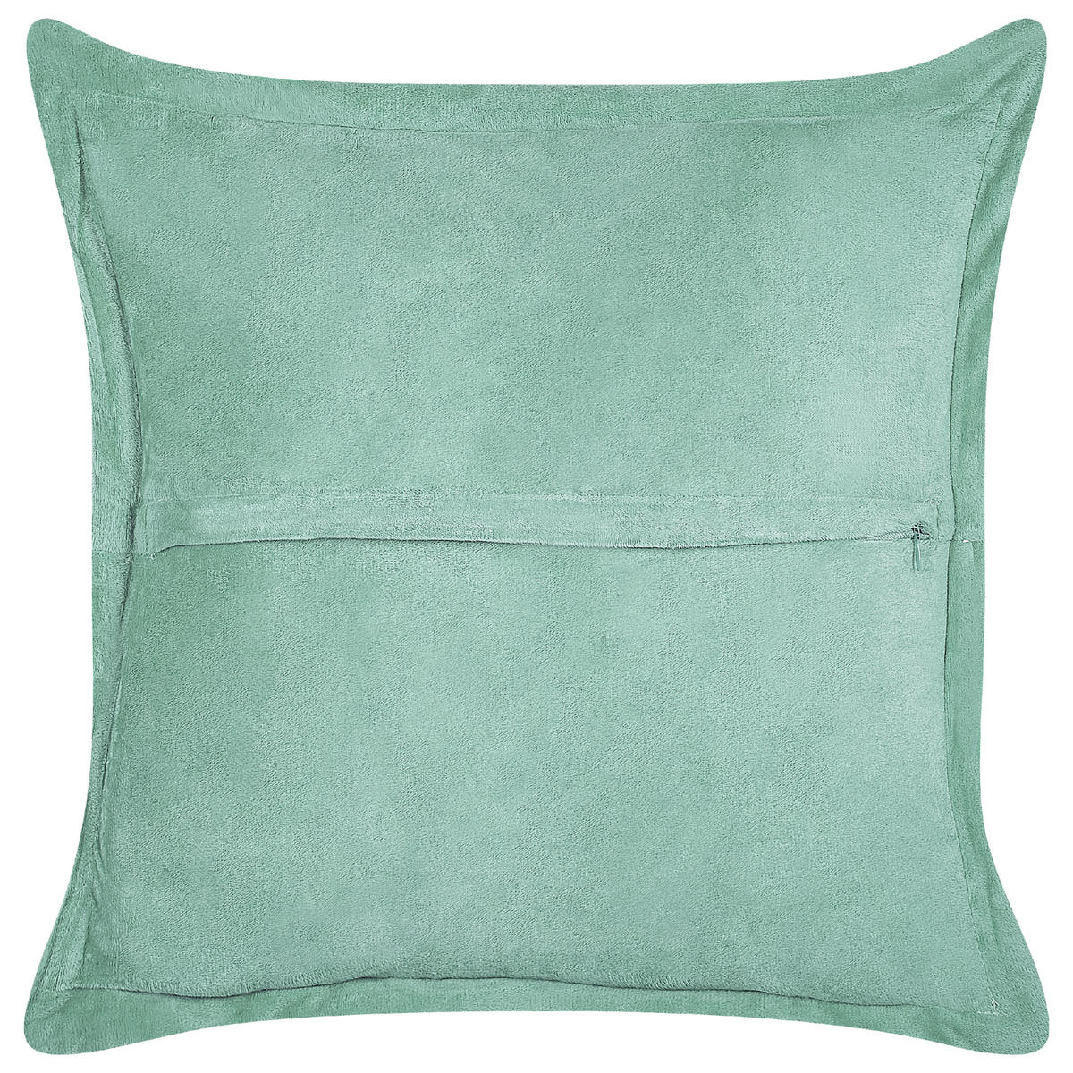DEKOKISSEN CORD 2er-Set Hellgrün 43/43 cm Zinnia - Hellgrün, Textil (43/43cm) - Beliani
