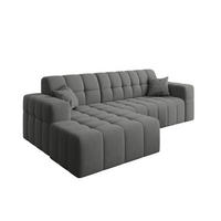 ECKSOFA L-förmiges Nimes Velours Stoff Anthrazit Links - Anthrazit, Holz/Kunststoff (168/265cm) - Kaiser Möbel