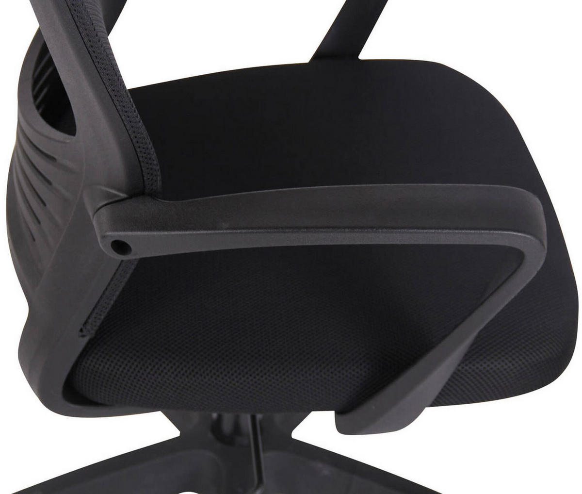 BÜROSTUHL Kamira mit Netzbezug, Schwarz/Schwarz - Schwarz, Kunststoff/Textil (53/101/53cm) - TPFLiving
