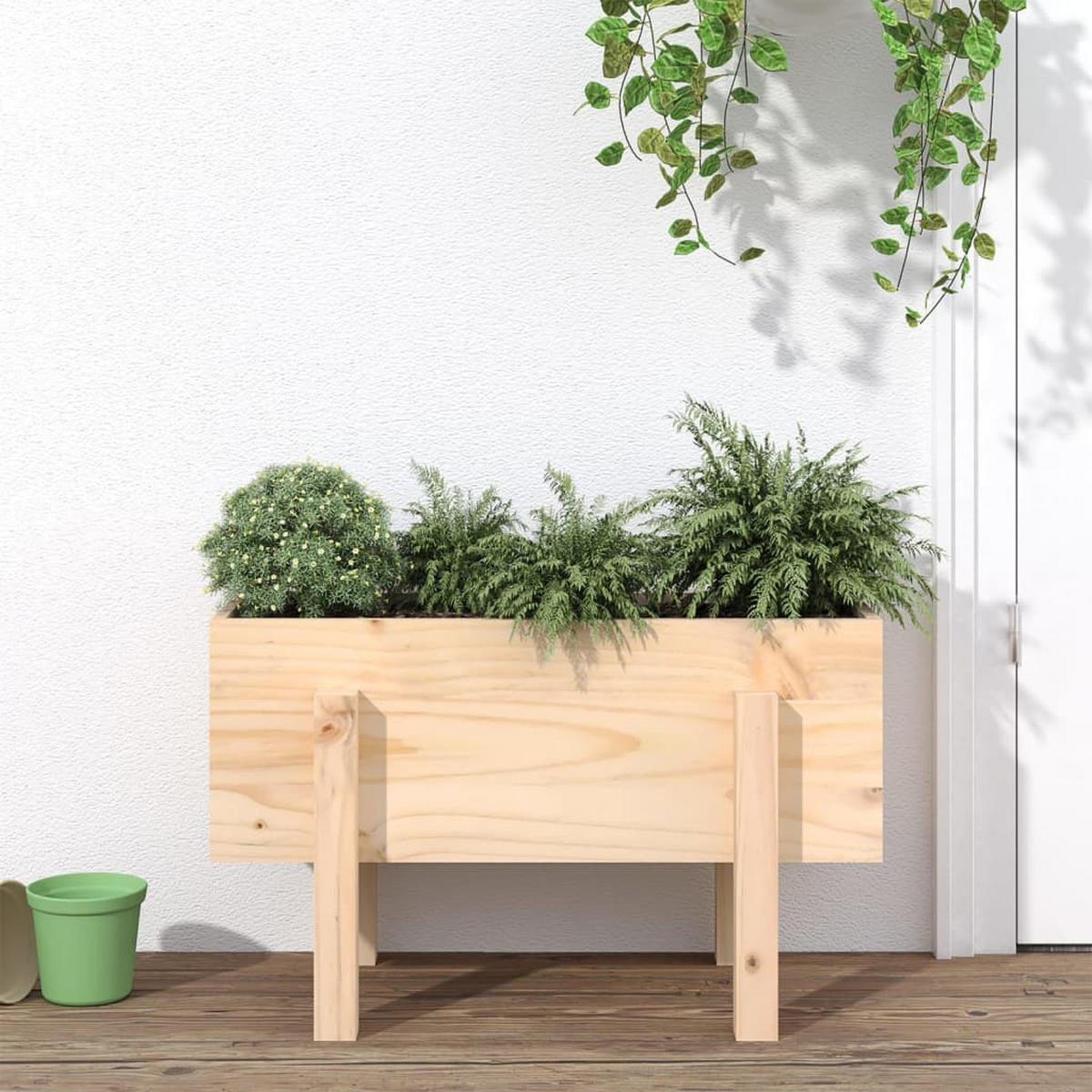 PFLANZKÜBEL 62x30x38 cm Massivholz Kiefer - Naturfarben, Holz (62/38/30cm)