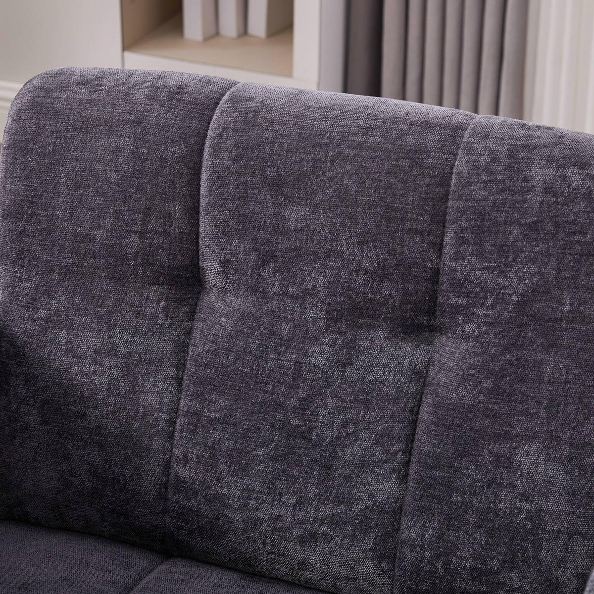 SESSEL Einzelner Sessel,dicke Polsterung,Chenille,Grau - Grau, Textil (67.5/74.5/69cm) - LVHOM