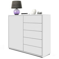 KOMMODE Ben Front in Weiß matt - Weiß, Holzwerkstoff (79/74/36cm) - Vladon