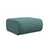 POUF Strukturstoff Stoff Blau - Blau/Petrol, Kunststoff/Textil (94/40/89cm) - Makamii