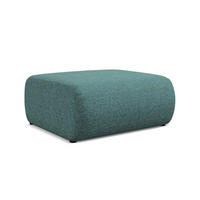 POUF Strukturstoff Stoff Blau - Blau/Petrol, Kunststoff/Textil (94/40/89cm) - Makamii