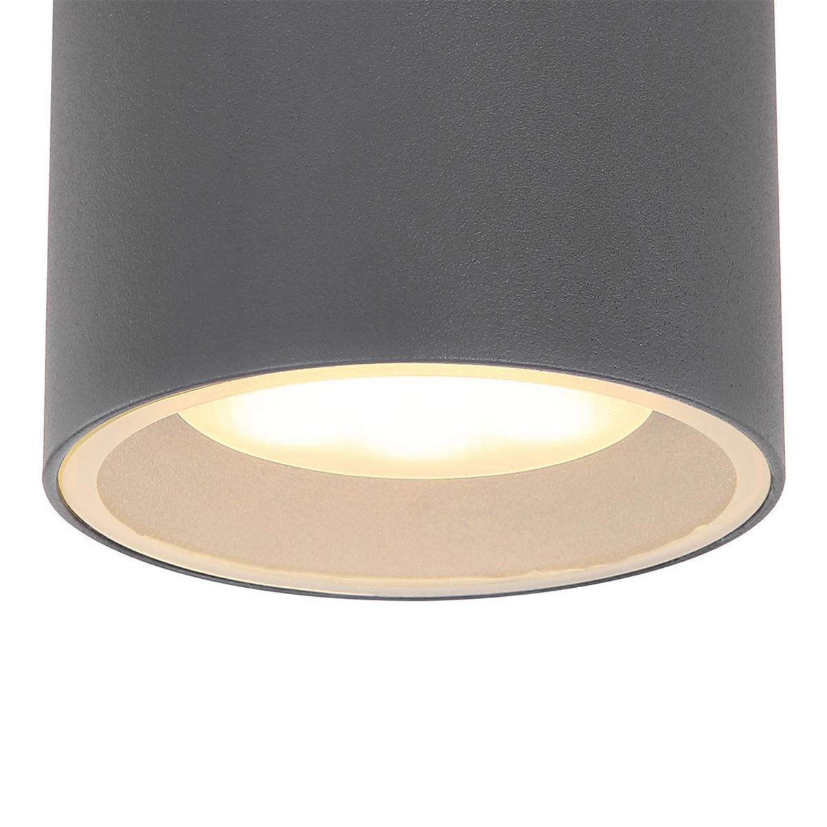 DECKENLEUCHTE Aluminium Anthrazit matt - Anthrazit, Glas (10.8/10.8/9.6cm) - Globo Lighting