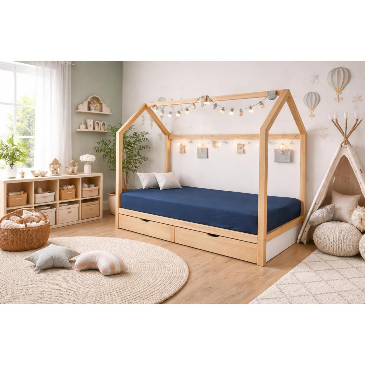KINDERSPANNBETTLAKEN BASIC - Blau, Textil (60/120cm) - Schöner Wohnen