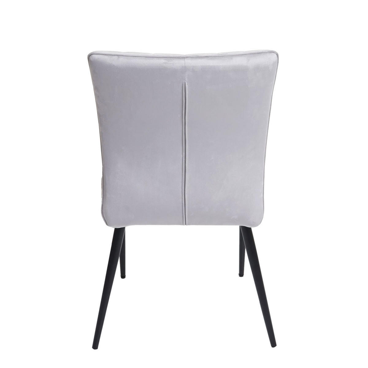 ESSZIMMERSTUHL 6er-Set 88x50x64cm Sitzhöhe 48cm Samt Metall Hellgrau - Hellgrau, Textil (50/88/64cm) - CHEFGASTRO