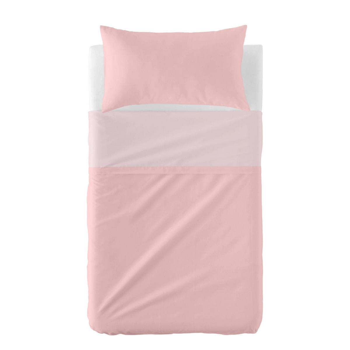 BETTWÄSCHE 2er-Set teiliges basic 120x180 cm (kinderbett) hellrosa - Rosa, Textil (120/180cm) - Happy Friday