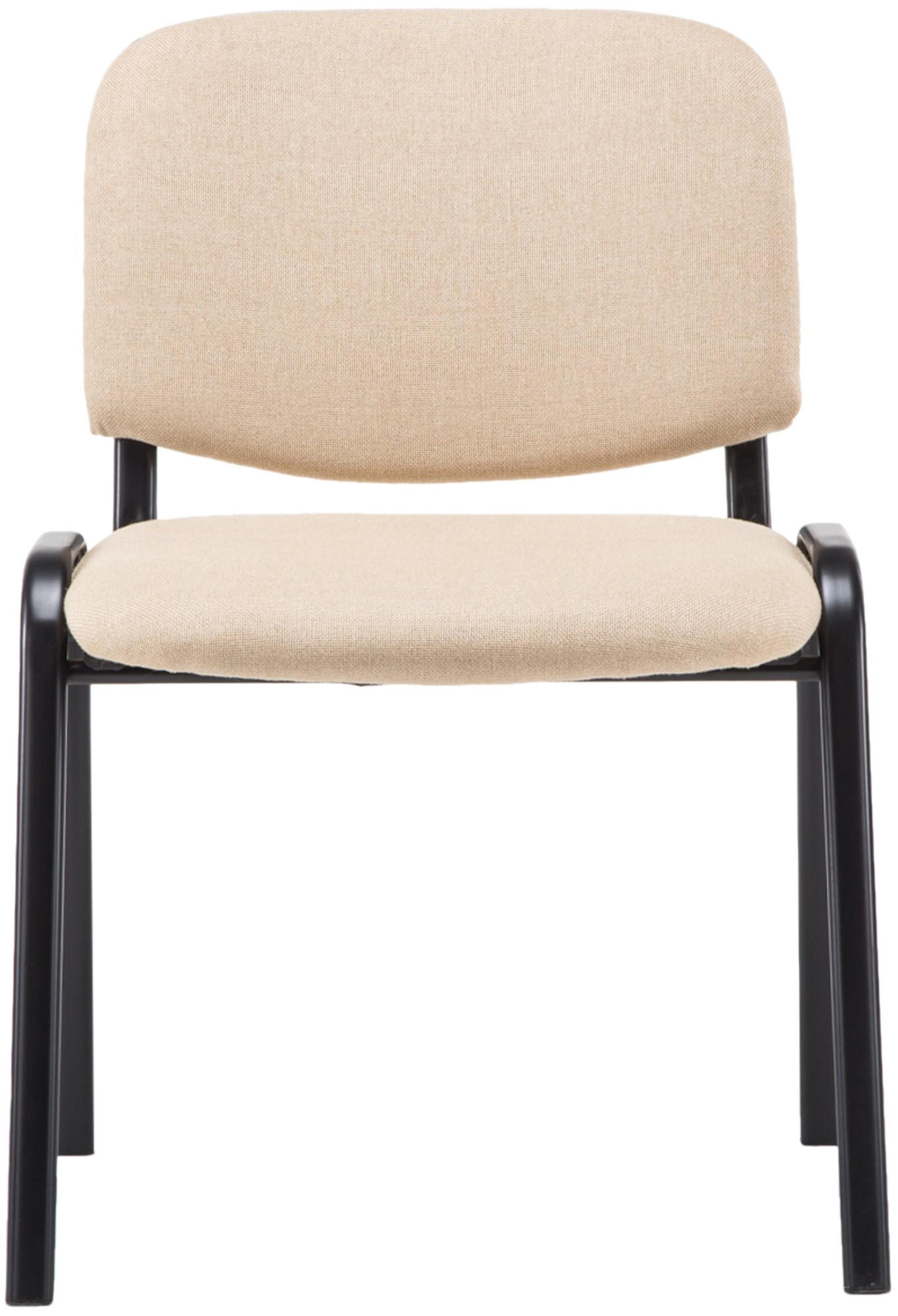 BESUCHERSTUHL Stoff Creme - Creme/Schwarz, Textil/Metall (53/83/53cm) - CLP