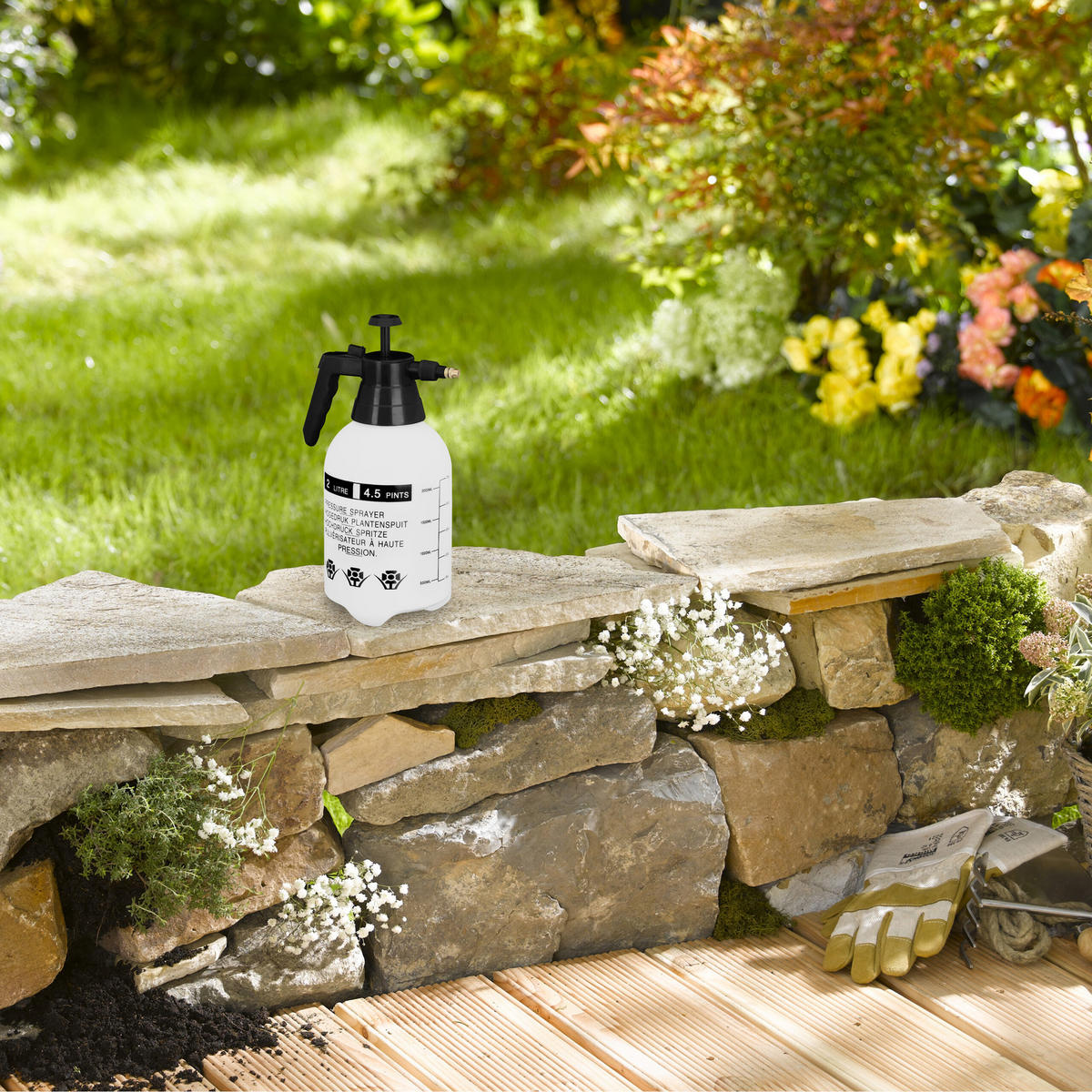 DRUCKSPRÜHER - Multicolor, Kunststoff/Metall (17/30/13cm) - Relaxdays