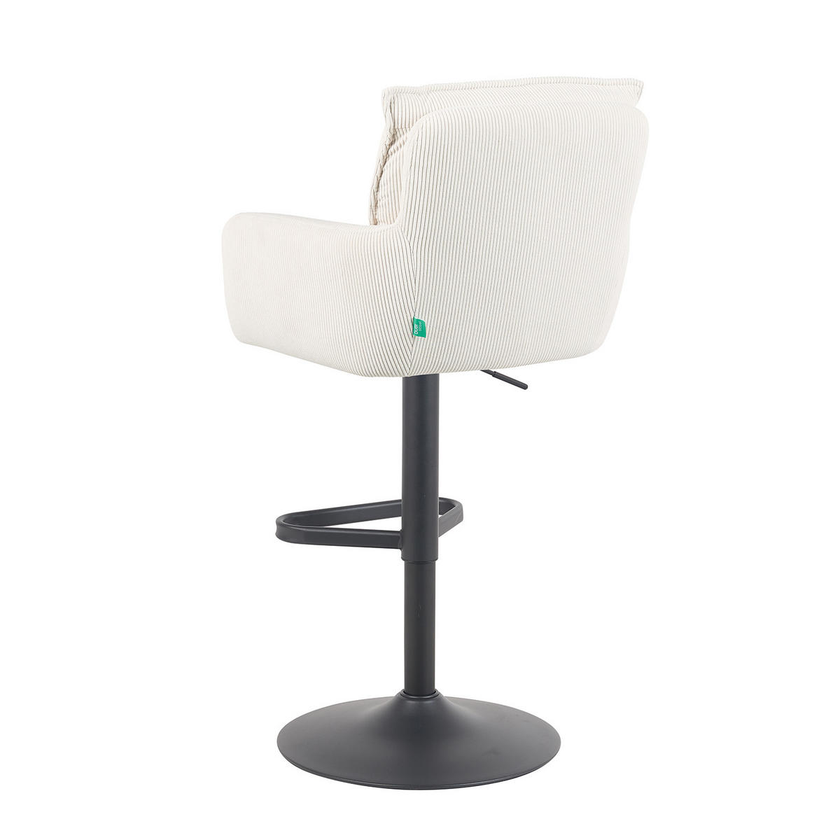 BARHOCKER Nova 2er-Set - Creme/Schwarz, Textil/Metall (55/100/58cm) - DUBI Möbel