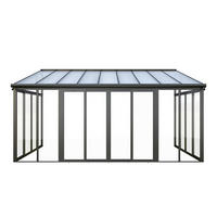SELBSTTRAGENDE Pergola - 546cm x 277cm - Polycarbonat - anthrazitgrau - MATHILDA - Anthrazit, Kunststoff (546/224/277cm) - Vente-Unique