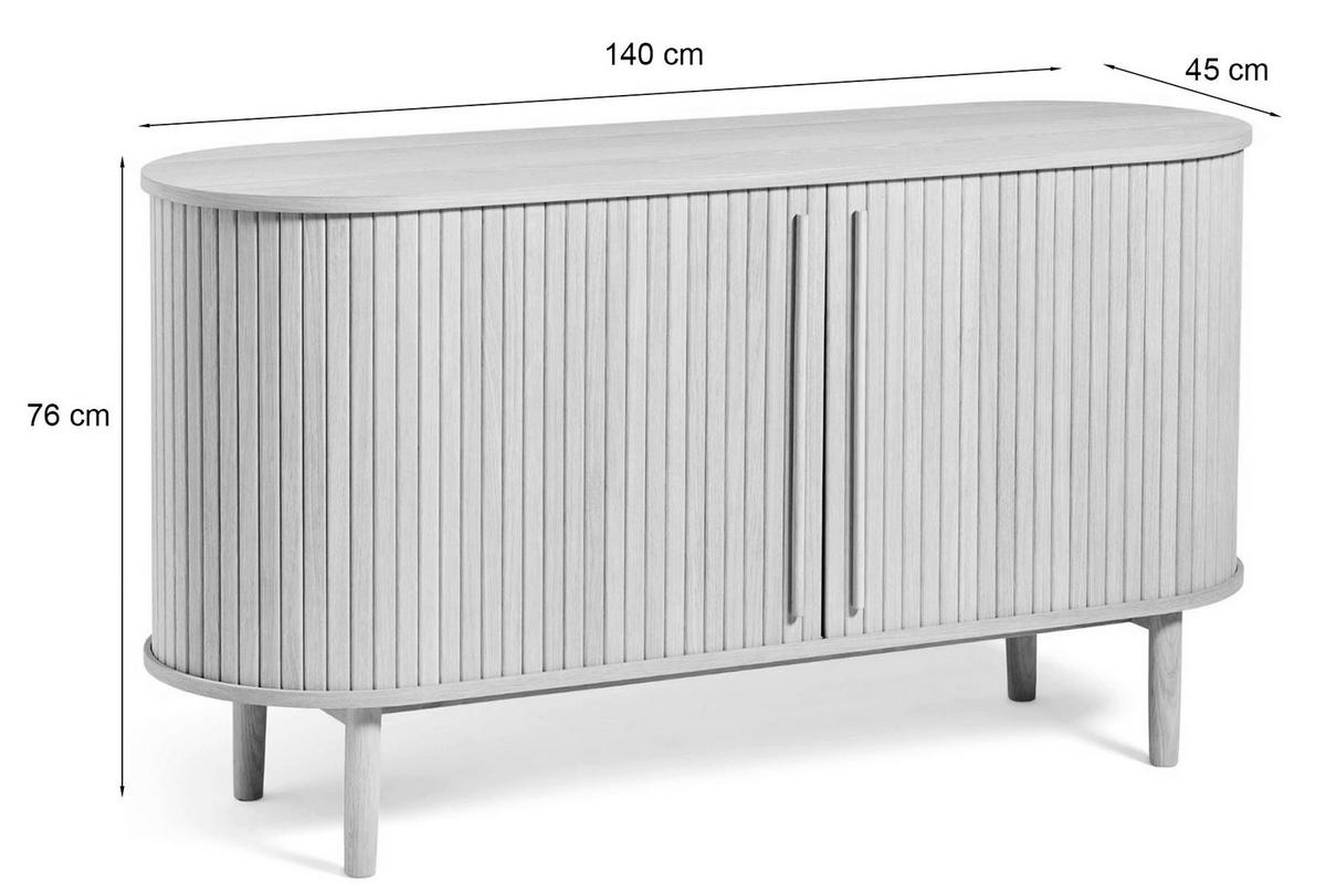SIDEBOARD Meta 2-türig 140 cm - Dunkelbraun, Holz/Holzwerkstoff (140/76/45cm) - Selsey
