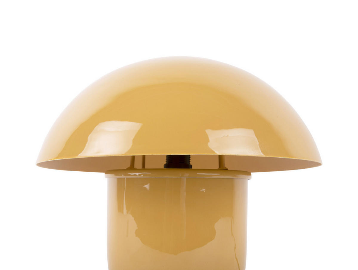 TISCHLAMPE Fat Mushroom 29/29/25 cm - Gelb, Metall (29/29/25cm) - Leitmotiv