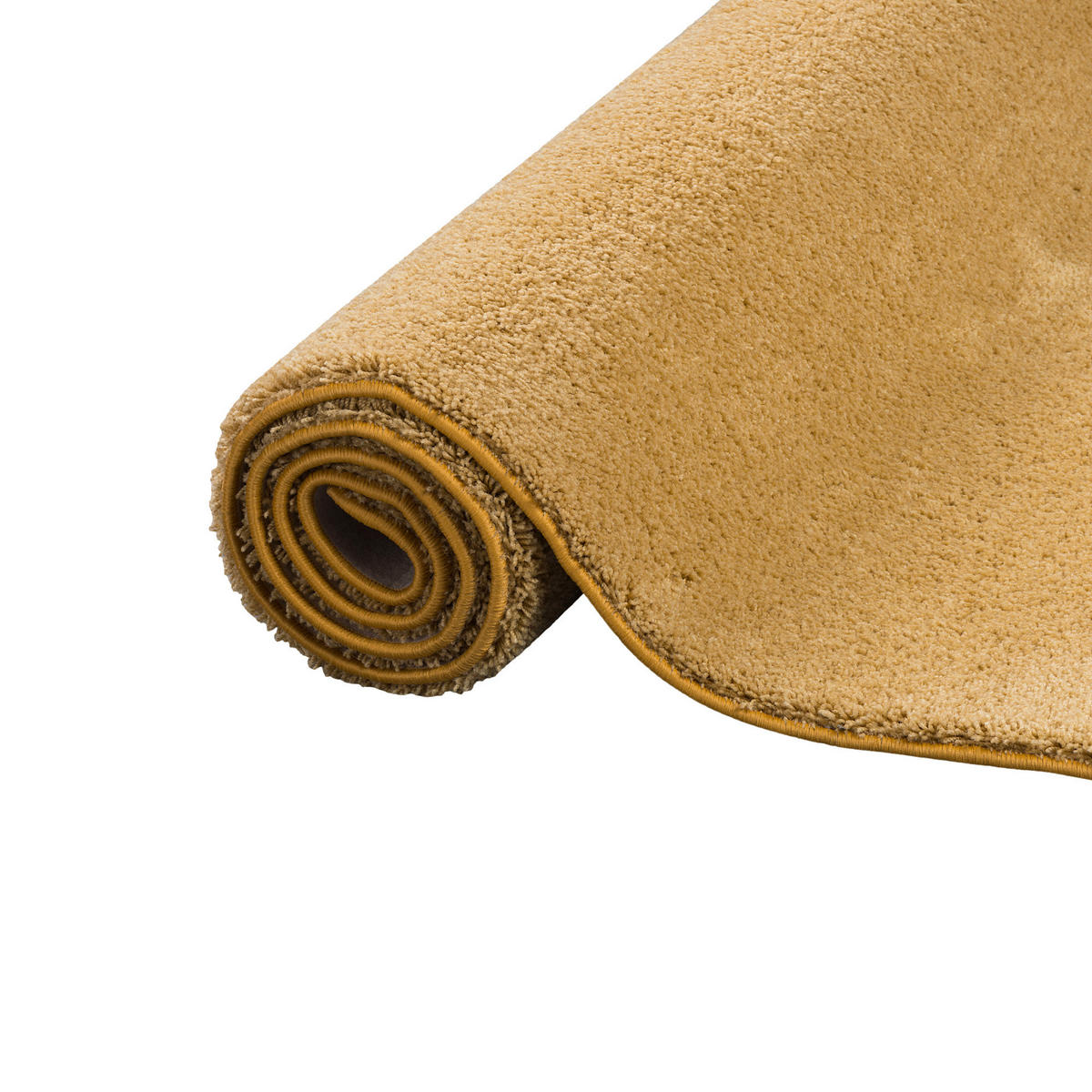 HOCHFLOR SHAGGY TEPPICH PALACE - Currygelb, Textil (80/320cm) - Snapstyle