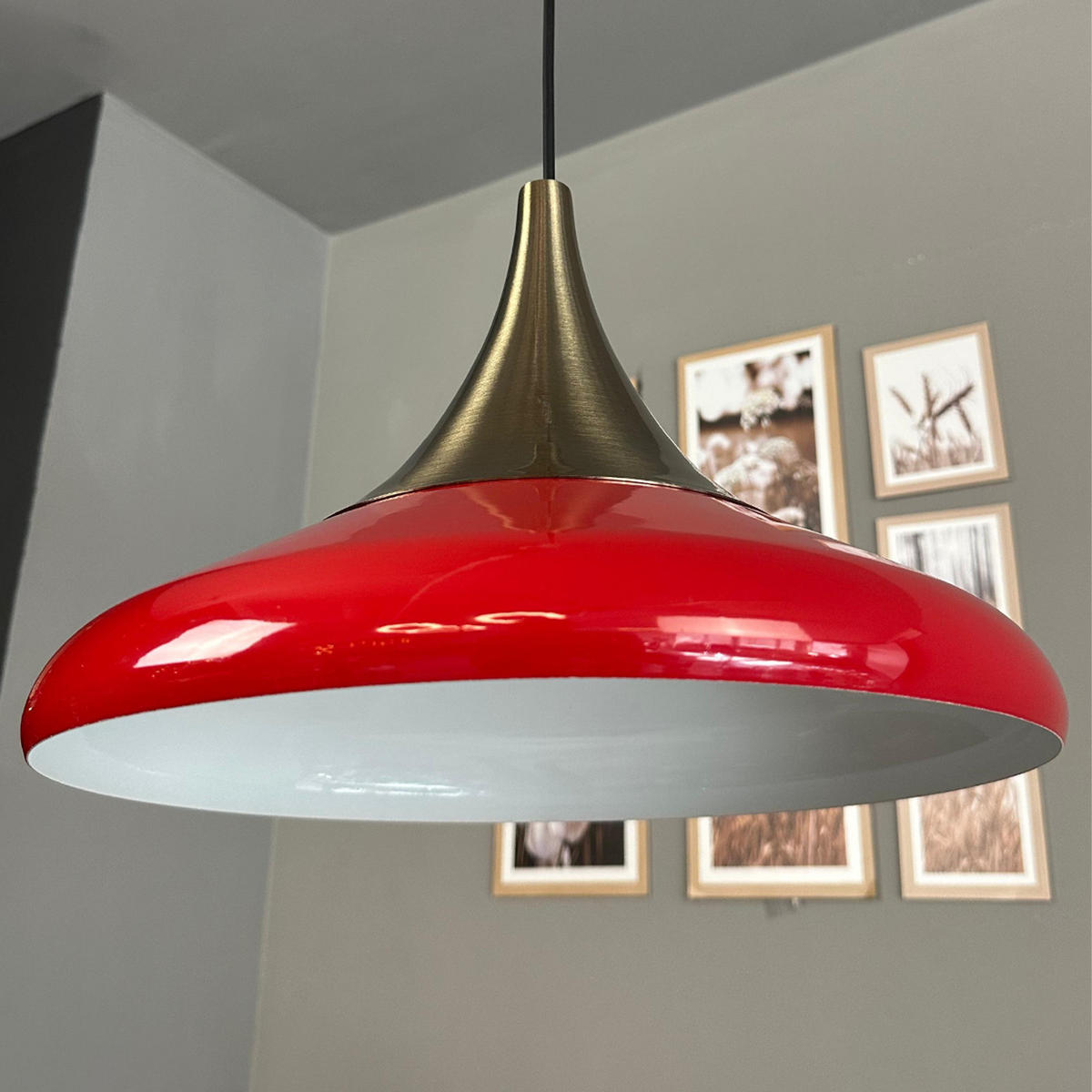 PENDELLEUCHTE Paladin - Rot, Metall (35/35/28cm) - Bamyum