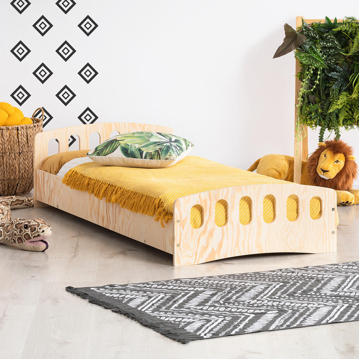 POSTEL 90/200 Eléa Přírodní dřevo - hnědá, dřevo (90/200cm) - Petits-meubles