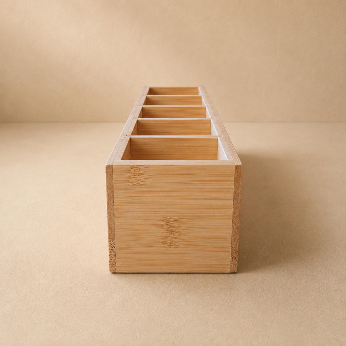 SCHREIBTISCHORGANIZER Bambus 38/8/7 cm - Beige, Naturmaterialien (38/8/7cm) - BOXIMO
