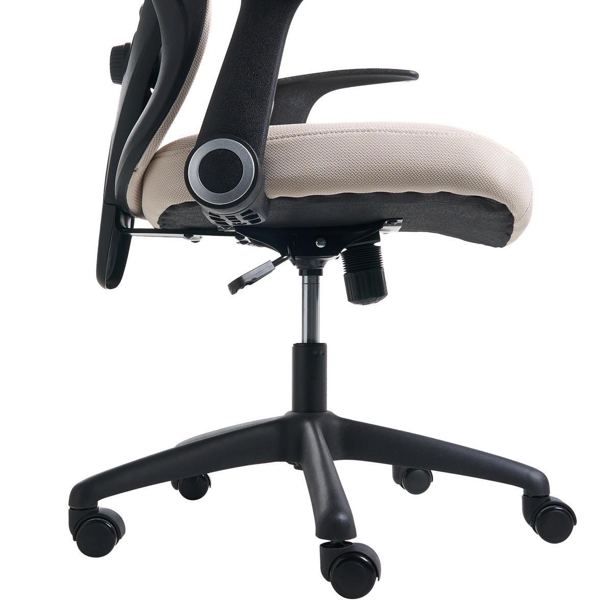 KANCELÁŘSKÁ ŽIDLE Látka Béžová Zyven - béžová, textil (60/119/60cm) - Beliani