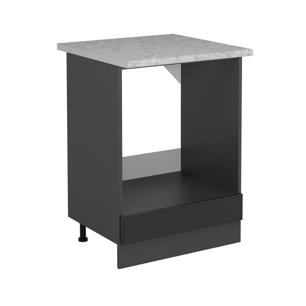 HERDUMBAUSCHRANK R-Line Anthrazit Landhaus 60 cm AP Marmor - Anthrazit, Holzwerkstoff (60/81.6/60cm) - Vicco