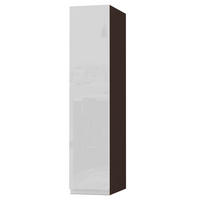 HÄNGESCHRANK Florence W4/20 Lava / RAL 9003 signalweiß HG 20 / 32,5 / 96cm - Türanschlag links - Dunkelgrau/Weiß Hochglanz, Holz/Holzwerkstoff (20/96/32.5cm) - Feldmann-Wohnen