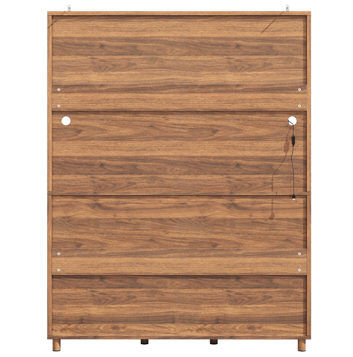 SKŘÍŇ na nádobí 140/40/185 cm, MDF/sklo, ořechově hnědá s LED osvětlením a posuvnými dvířky - hnědá, sklo (140/185/40cm) - BEAOK