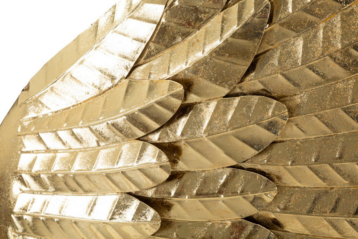 WANDDEKORATIONEN IM 2ER-SET Wings Amy, goldfarben, Eisen - Goldfarben, Metall (60/130/4.4cm) - Mauro Ferretti