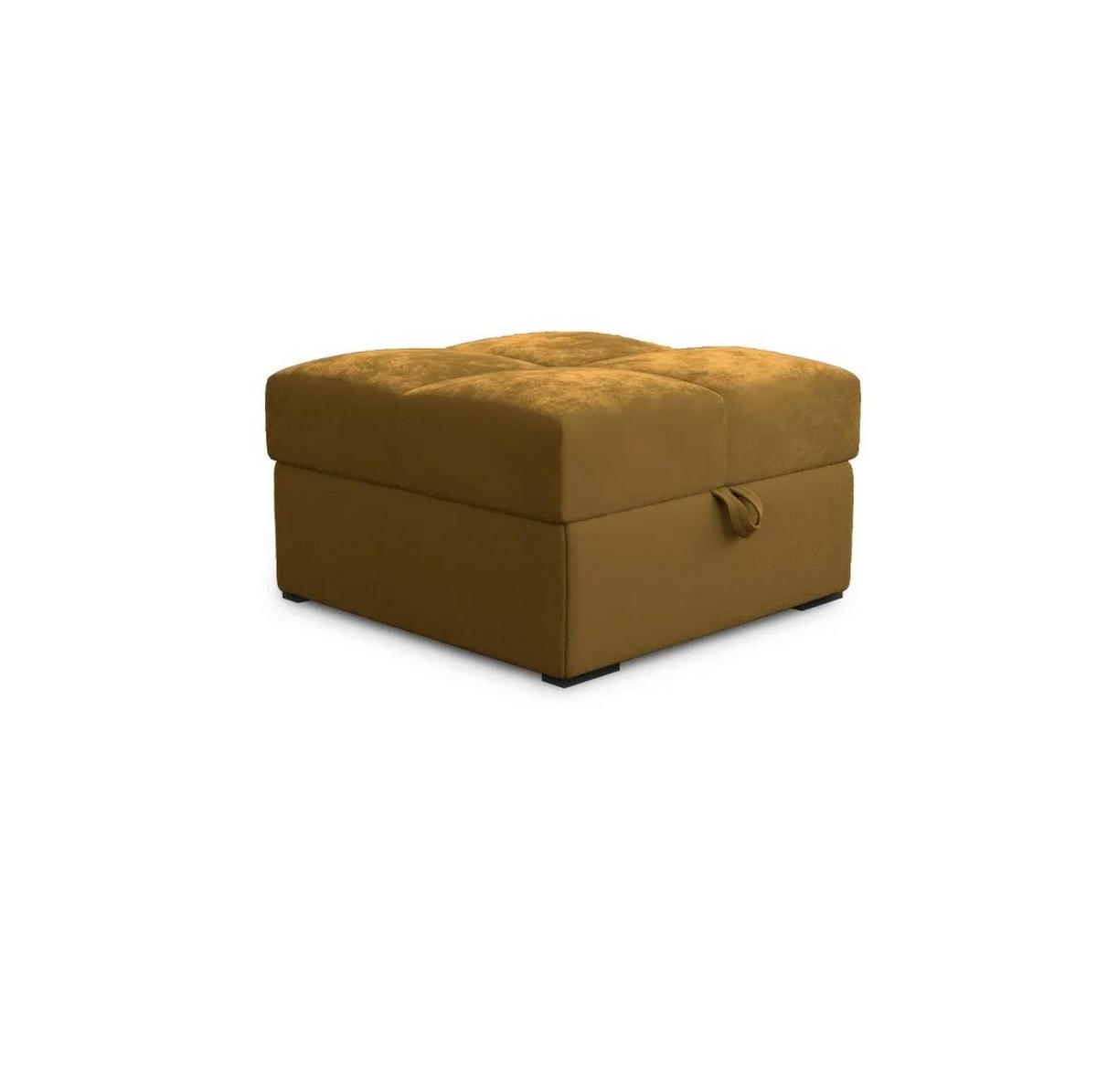 POUF MIZA Gelb 65x65 cm - Gelb, Textil (65/38/65cm) - MASSENO