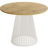 ESSTISCH Naro rund ausziehbar mit Lamellen-Metallgestell in Beige Kaschmir, Braun 120-200/120/76 cm - Kaschmir/Eichefarben, Holzwerkstoff/Metall (120/120/76cm) - WFL GROUP