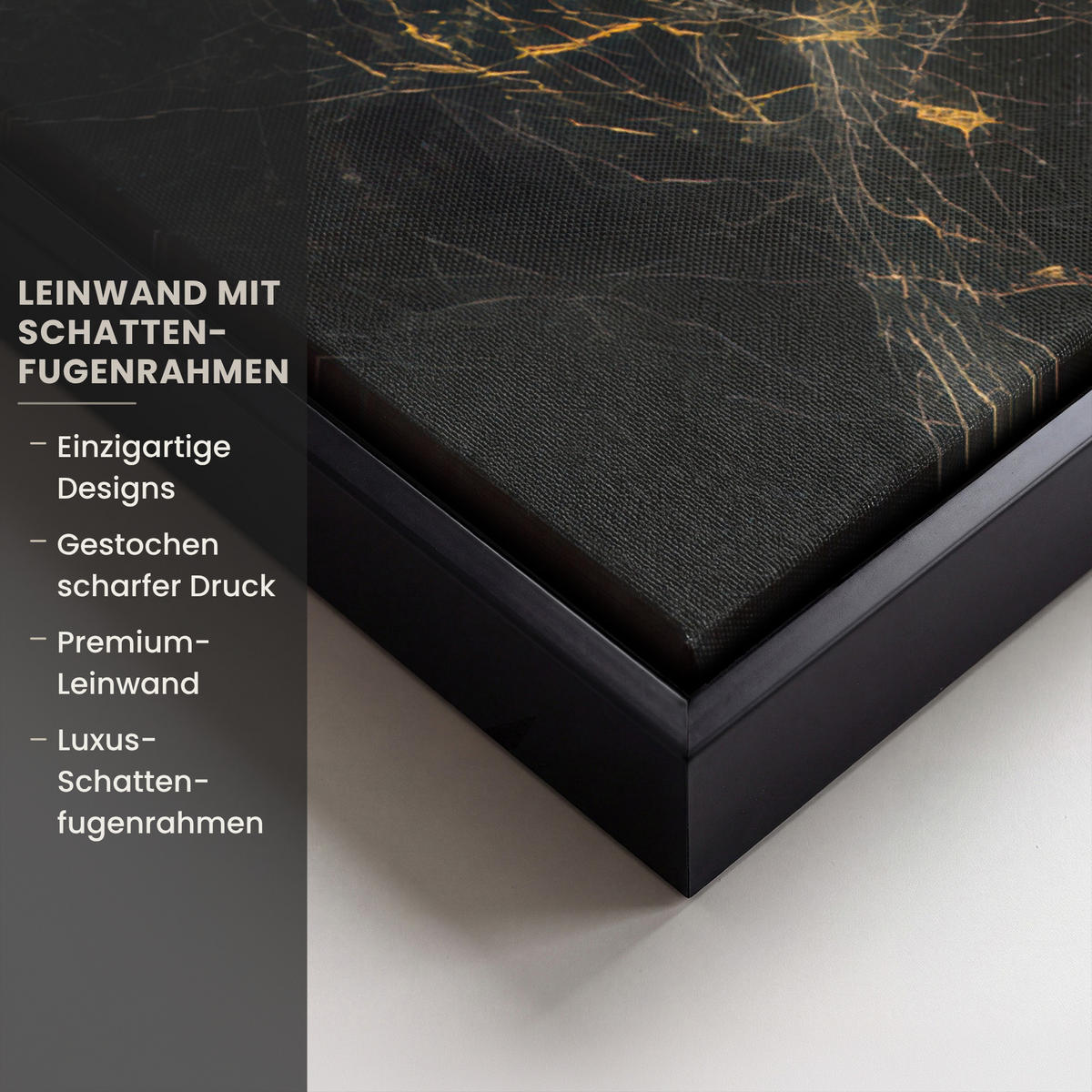 LEINWAND Bilder mit Rahmen - Weltkarte - Gold - Marmor - 50x50 - Goldfarben, Textil (50/50cm) - MuchoWow
