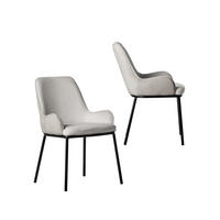 ESSZIMMERSTUHL Dama Grau 55 cm x 84 cm 2er-Set - Grau, Textil (55/84/62cm) - Klast Home