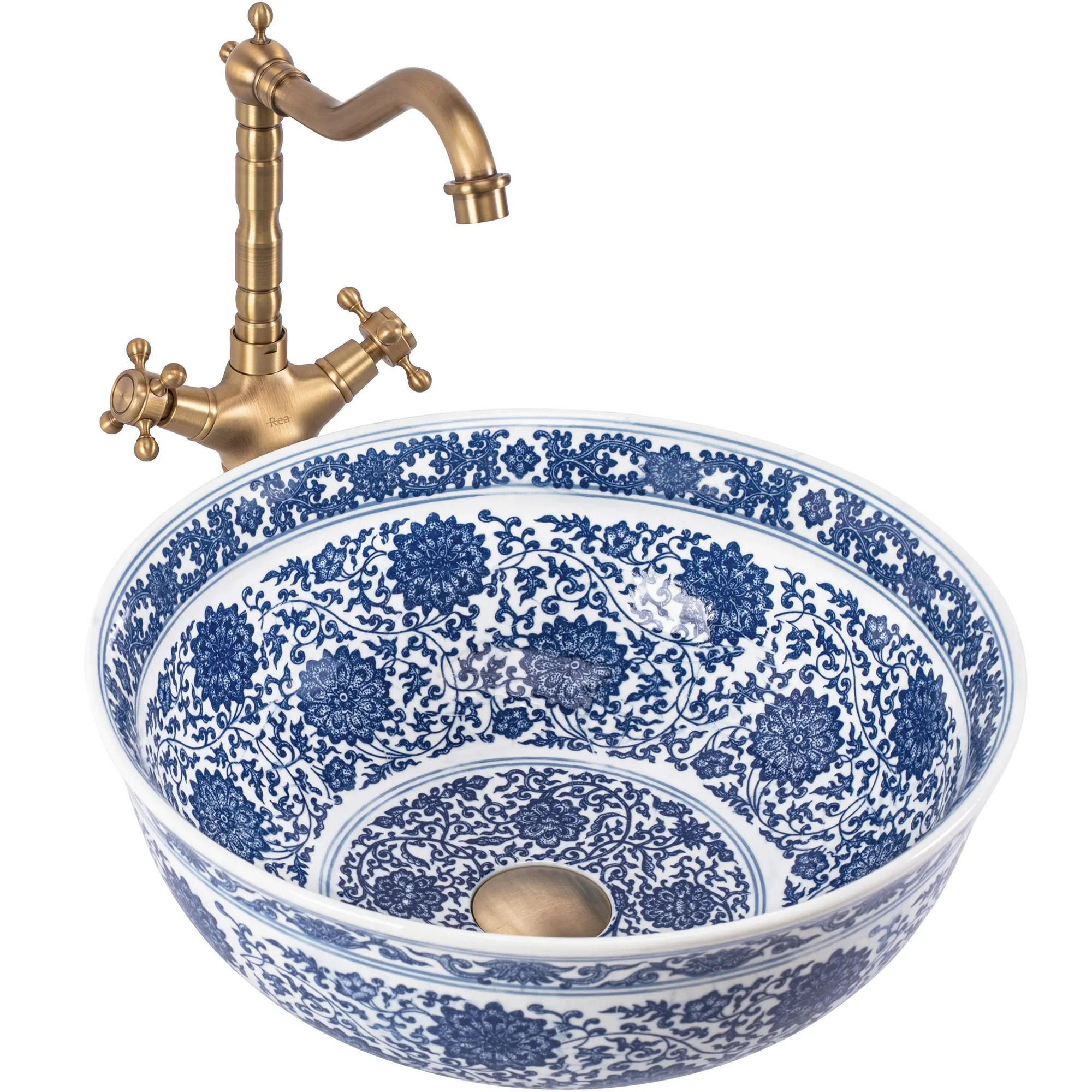 AUFSATZWASCHBECKEN Rea Bella - Weiß, Keramik (41.5/16.5/41.5cm) - REA