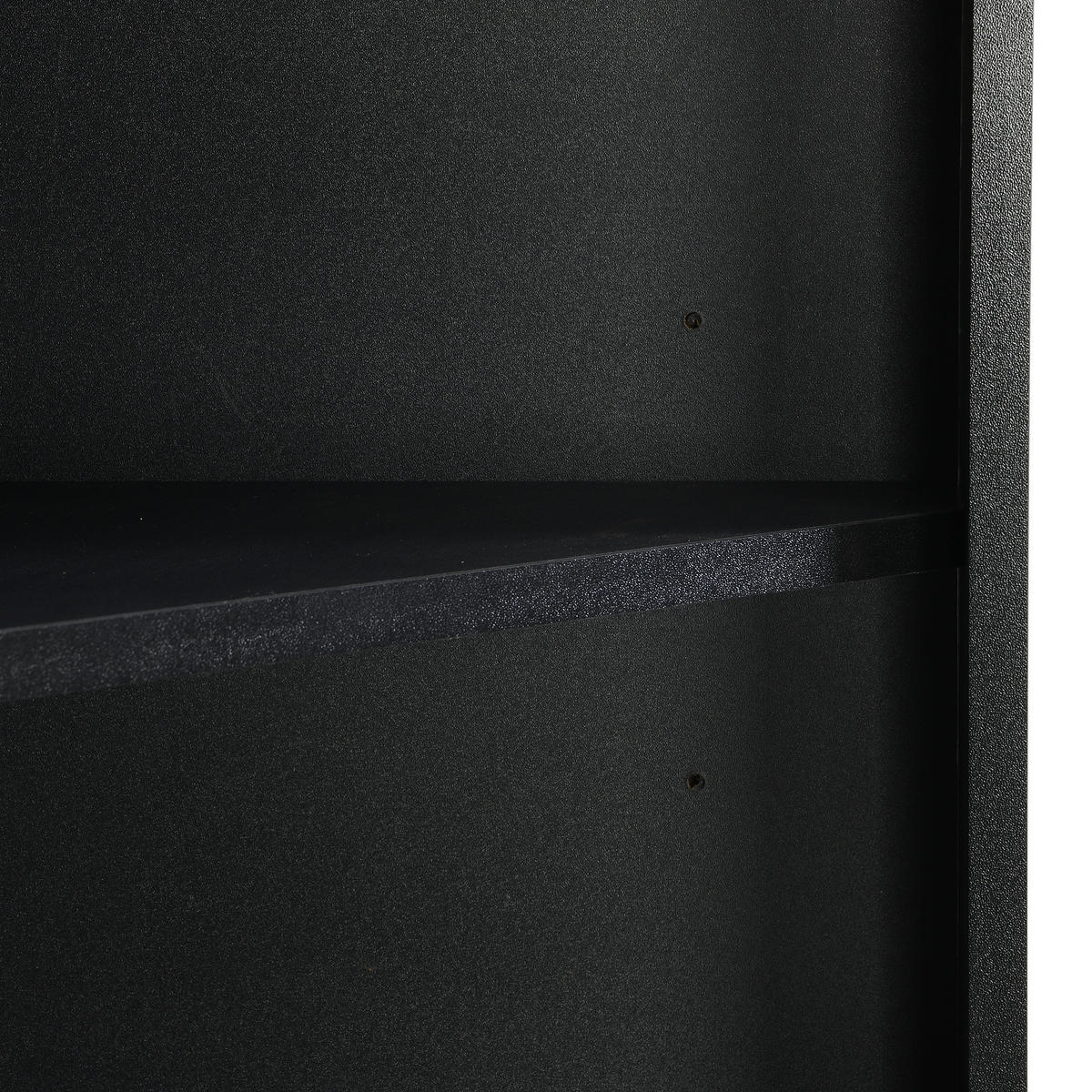 BADEZIMMERSCHRANK in Schwarz Hochschrank mit Ablagefächern und offenen Fächern für Badezimmer, B36.5/T36.5/H155 cm - Schwarz, Holzwerkstoff (36.5/155/36.5cm) - STILVORA