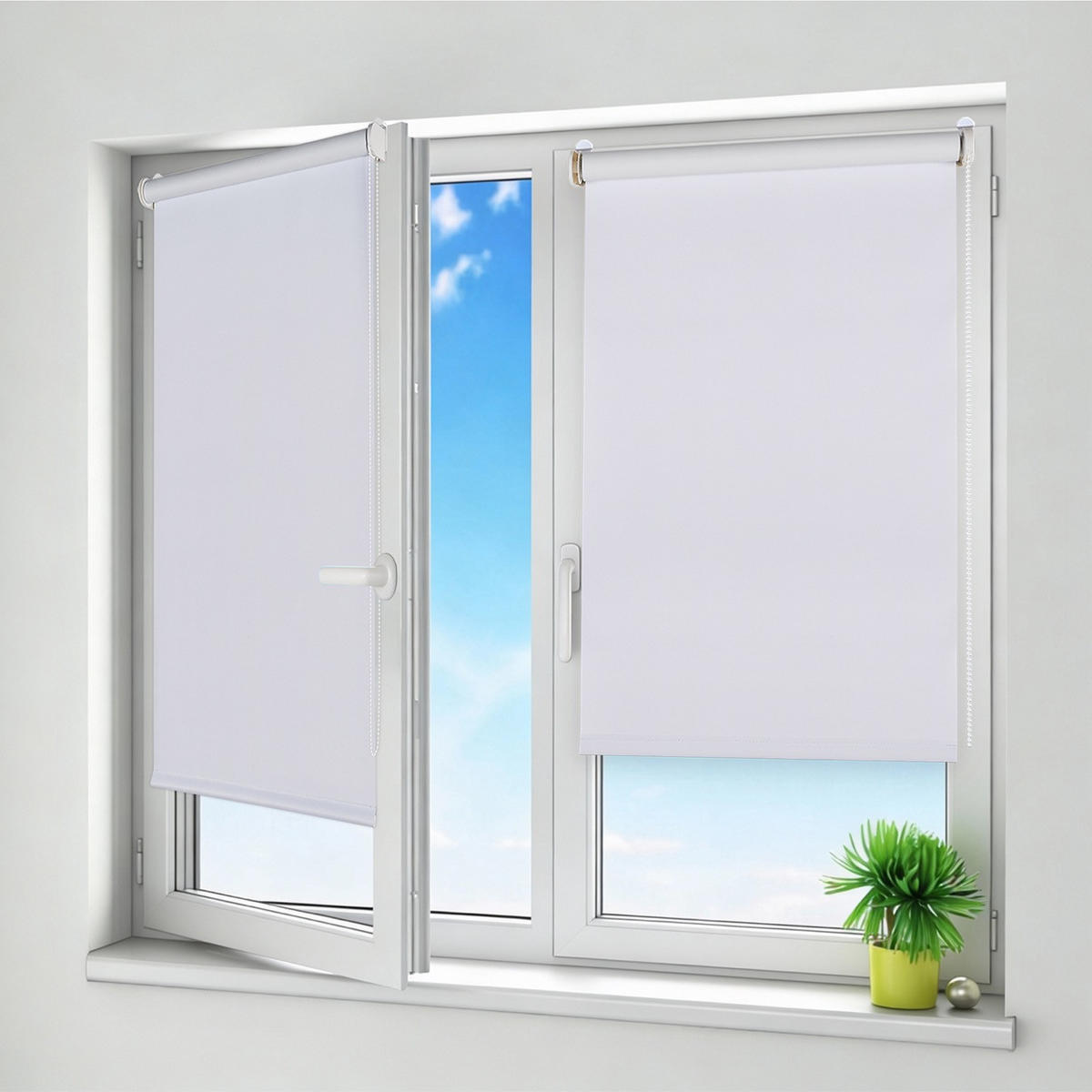 VERDUNKELUNGSROLLO Moon Easyfix Weiß 45x180 - Weiß, Kunststoff (45/180/1cm) - STORESDECO