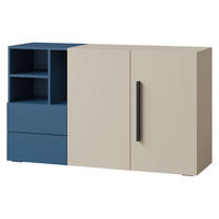 SIDEBOARD Lorin 2D2S LO07 - Kaschmir/Blau, Holzwerkstoff (136/80/40cm) - MIRJAN24