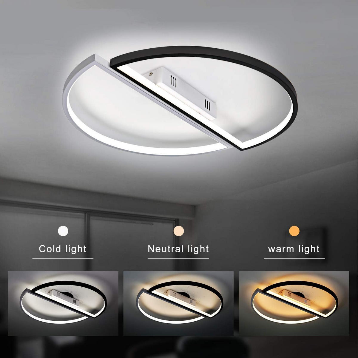 LED-DECKENLEUCHTE Alice 20/4.5/5cm - Weiß, Kunststoff (20/4.5/5cm) - ZMH