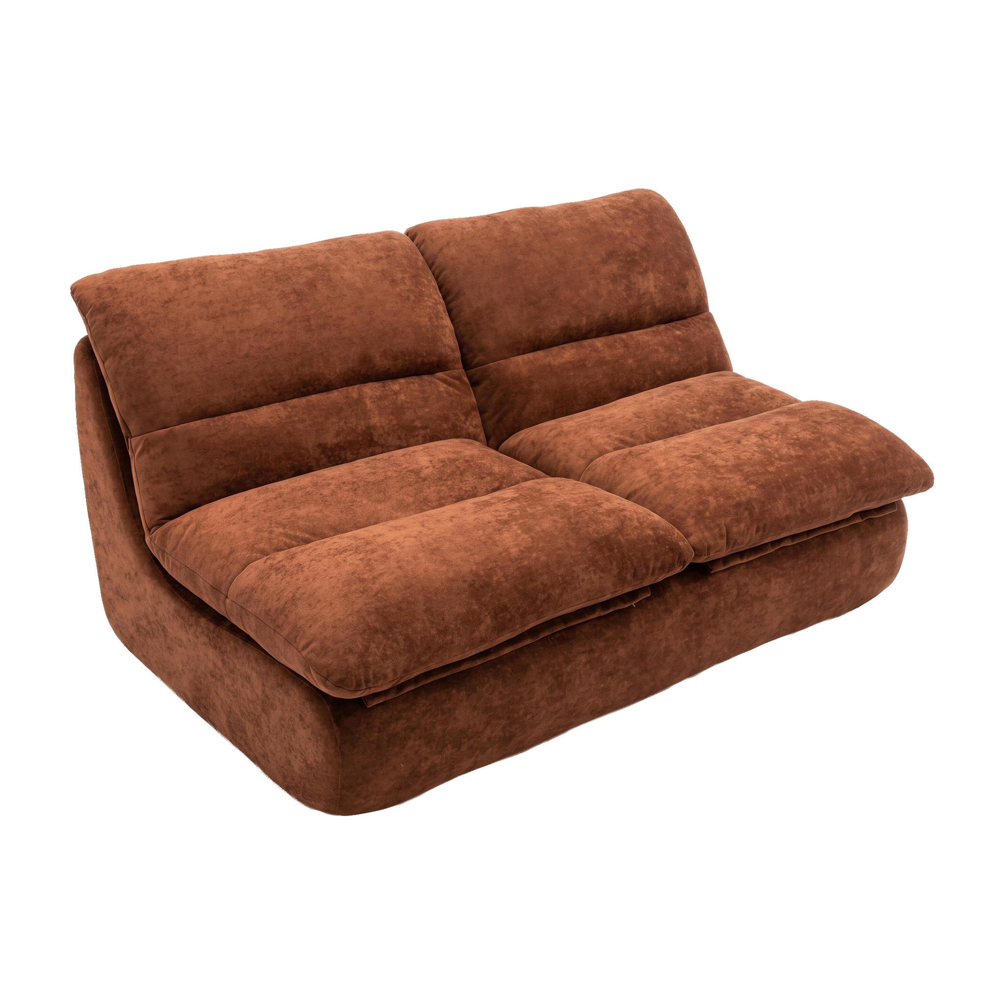 SOFA Nuvia Doppel 2-Sitzer - Schokolade - Braun, Textil (160/73/100cm) - COCO Living