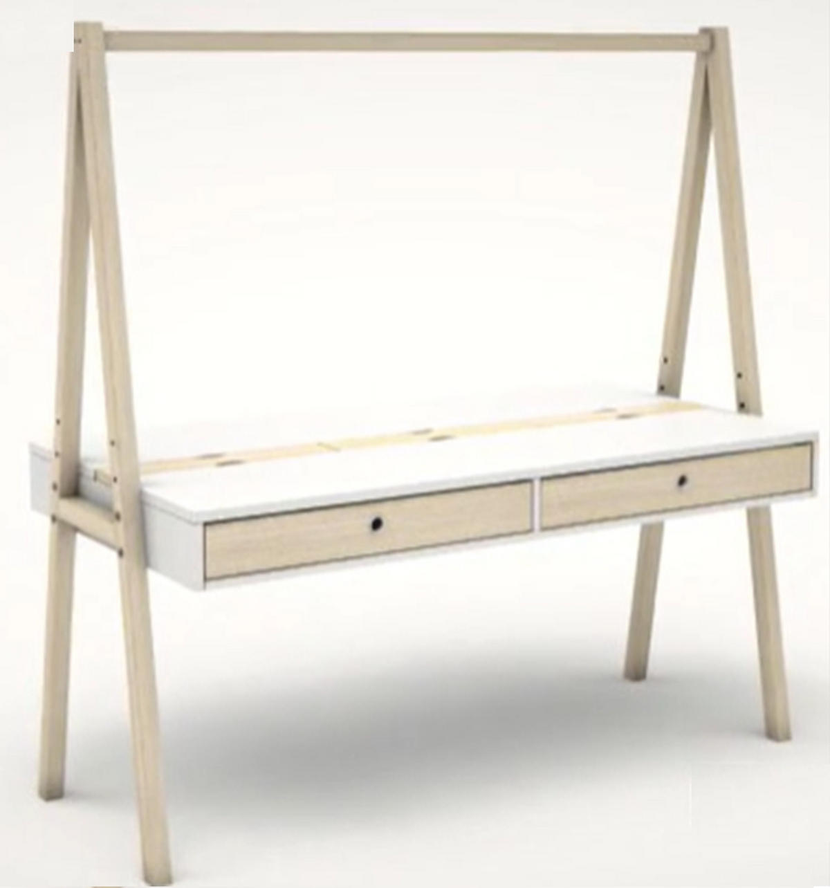SCHREIBTISCH SPOT - Weiß, Holzwerkstoff (75/148/150cm)