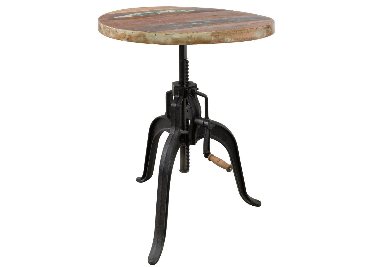 TISCH Altholz 75x75x75 mehrfarbig lackiert INDUSTRIAL #21 - Multicolor, Holz (75/75/45cm) - Massivmoebel24